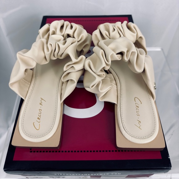 Circus NY by Sam Edelman Women's Iggy Ruffled Strap Slide Sandal Ivory US 5M NIB - Picture 11 of 14